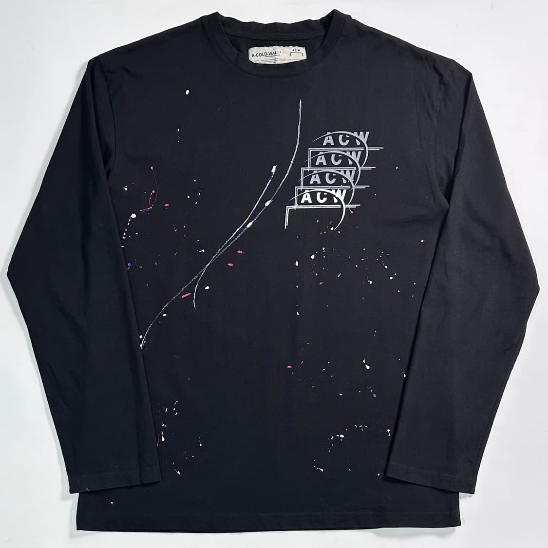 어콜드월 페인티드 블랙 롱 슬리브 상품이미지1
