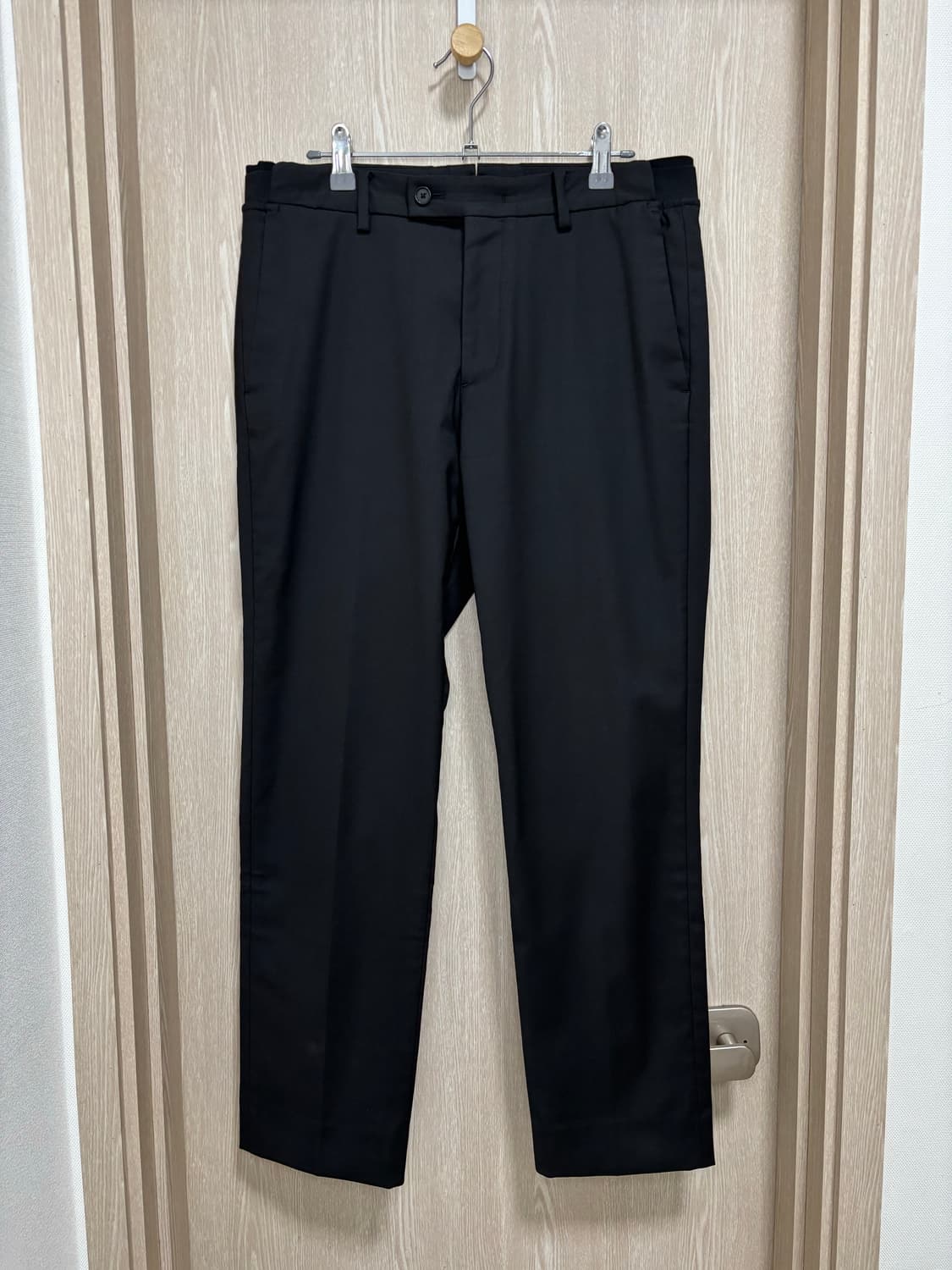 알레그리 Estethia 울블렌드 사이드밴딩 슬랙스82(32)/블랙 상품이미지2