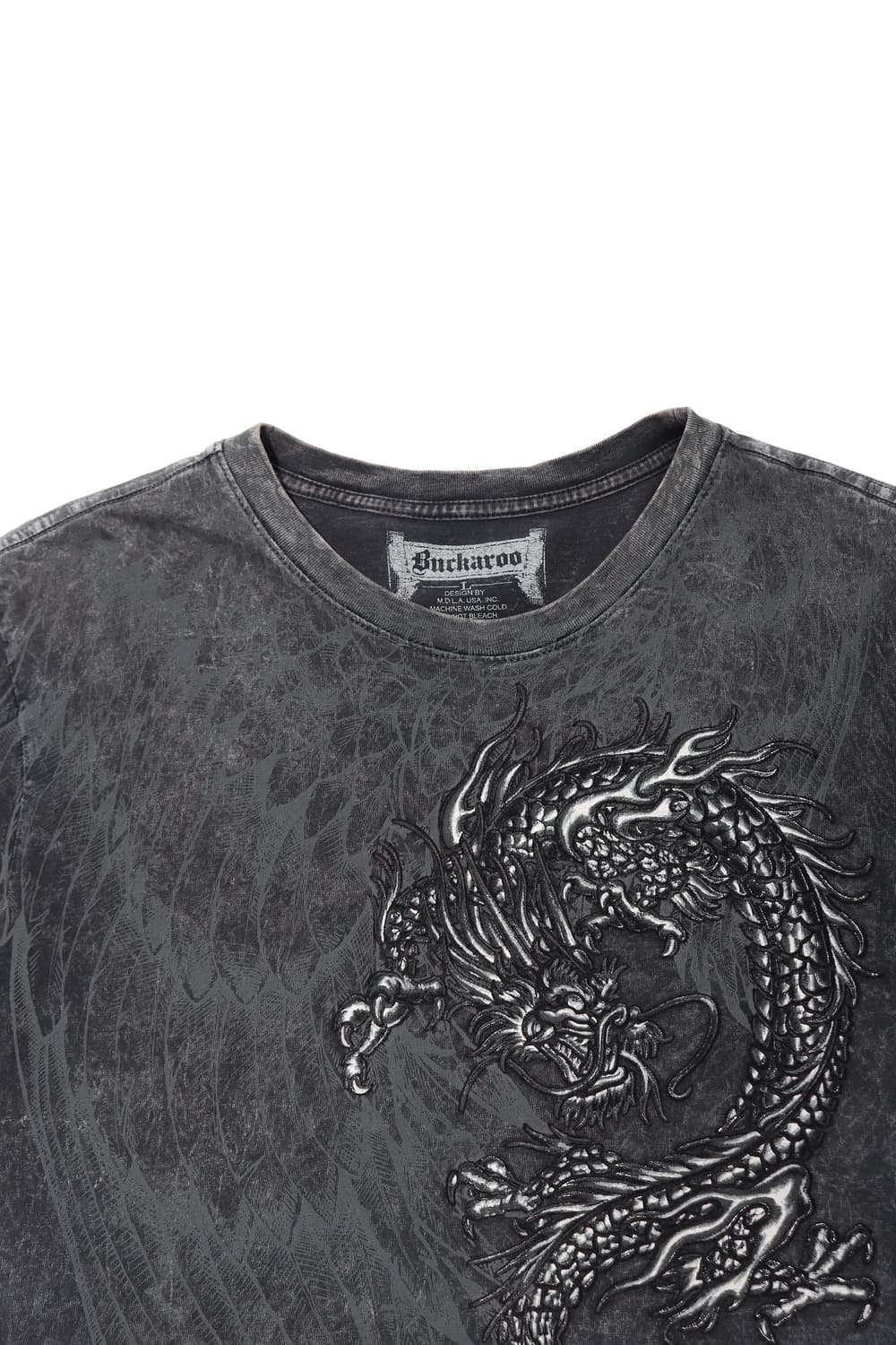 BUCKAROO 드래곤 피그먼트 다잉 티셔츠 women L 상품이미지3
