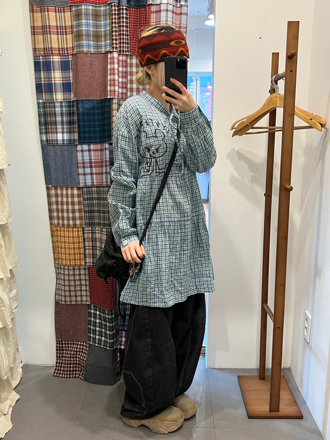 히스테릭글래머 스케치 민트 셔츠 드레스 상품이미지6