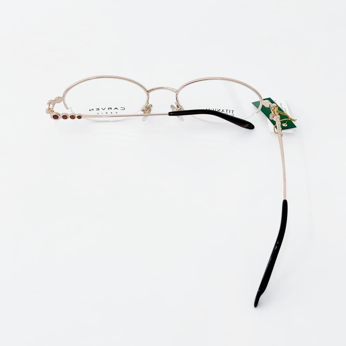 키지클럽 CARVEN 브라운 링 스톤 반무테 데드스탁 빈티지안경 상품이미지4