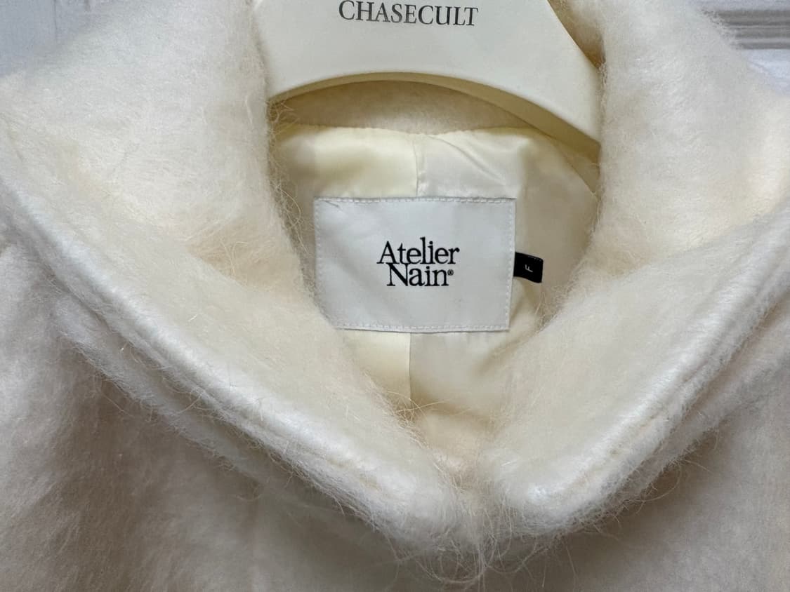 [아틀리에 나인] 헤어리 울 하프 코트 상품이미지7