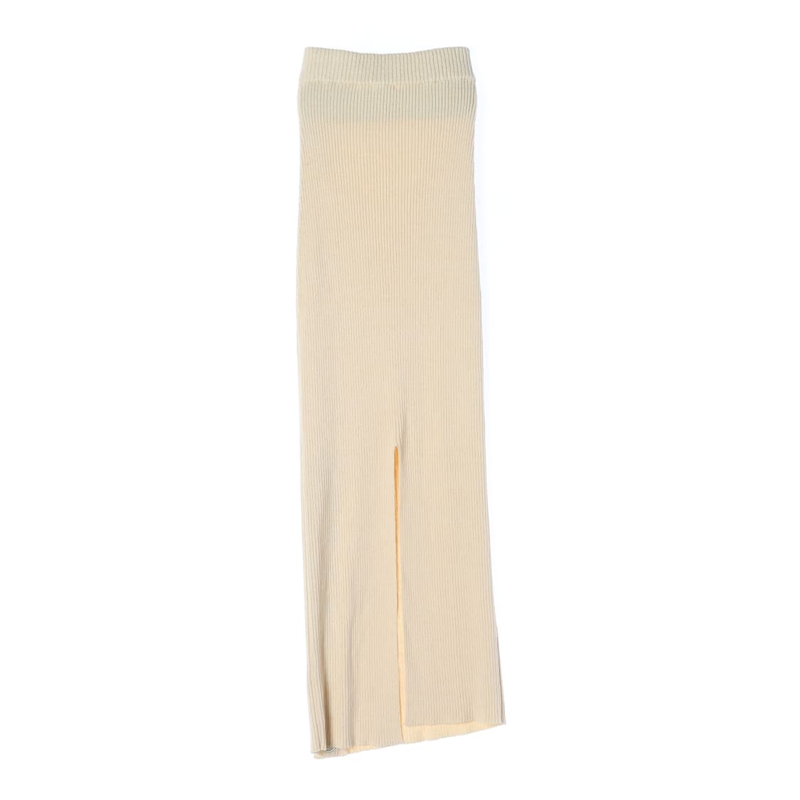 질 샌더 스냅 버튼 골지 니트 맥시 스커트 롱 치마 크림 상품이미지2