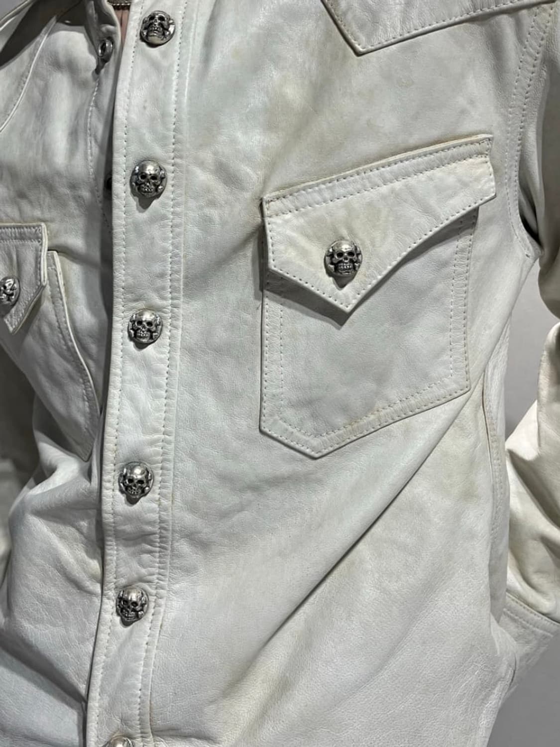 크림소다 레더 자켓 상품이미지1