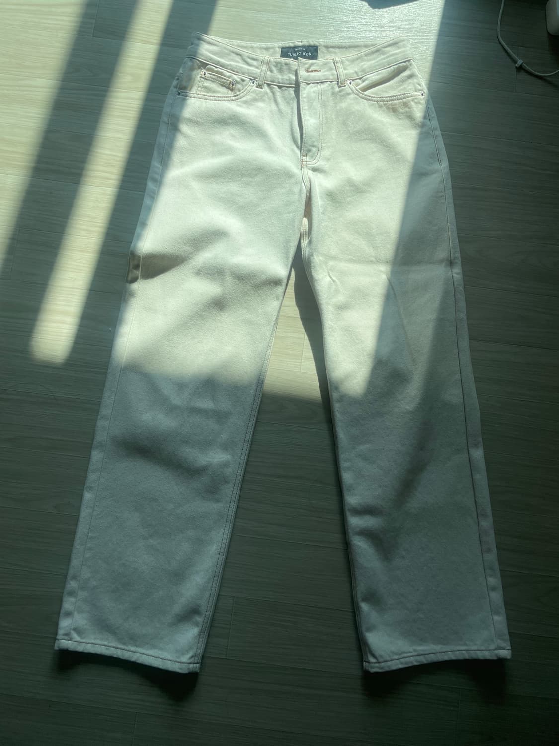 퍼블릭아이콘 롱 와이드 코튼 팬츠 S 새 상품 상품이미지2