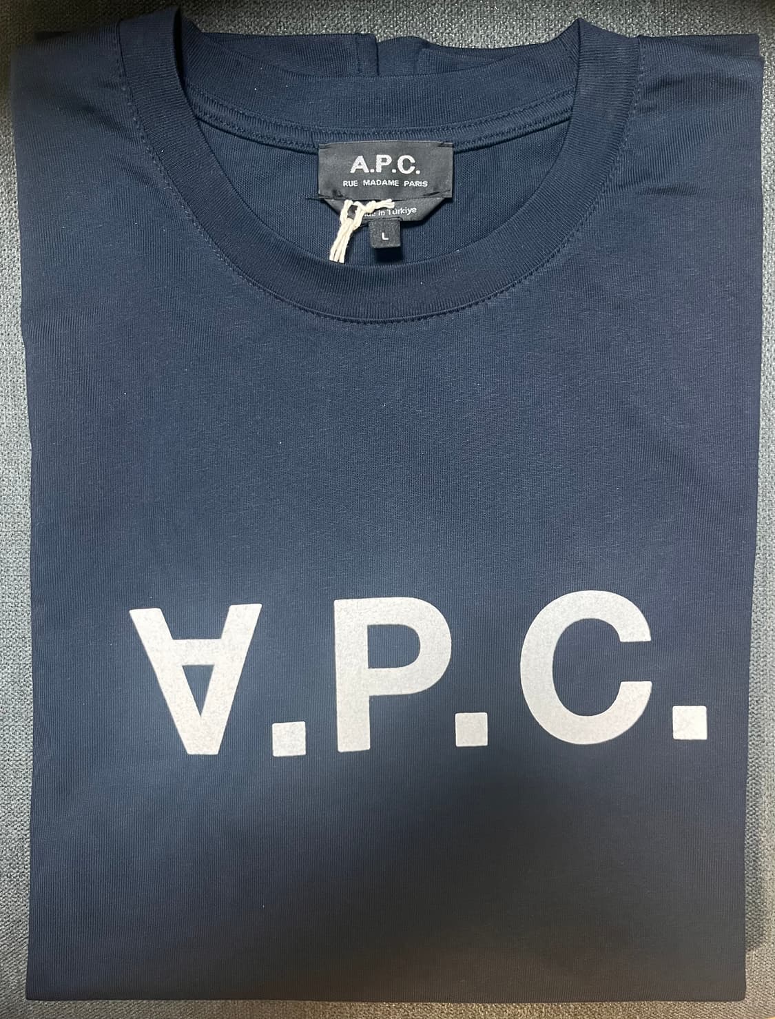 아페쎄 반팔 네이비 L 택있음 상품이미지1