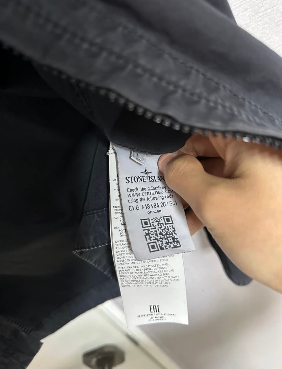 Stone Island 올드이펙트 오버 셔츠 L 상품이미지2