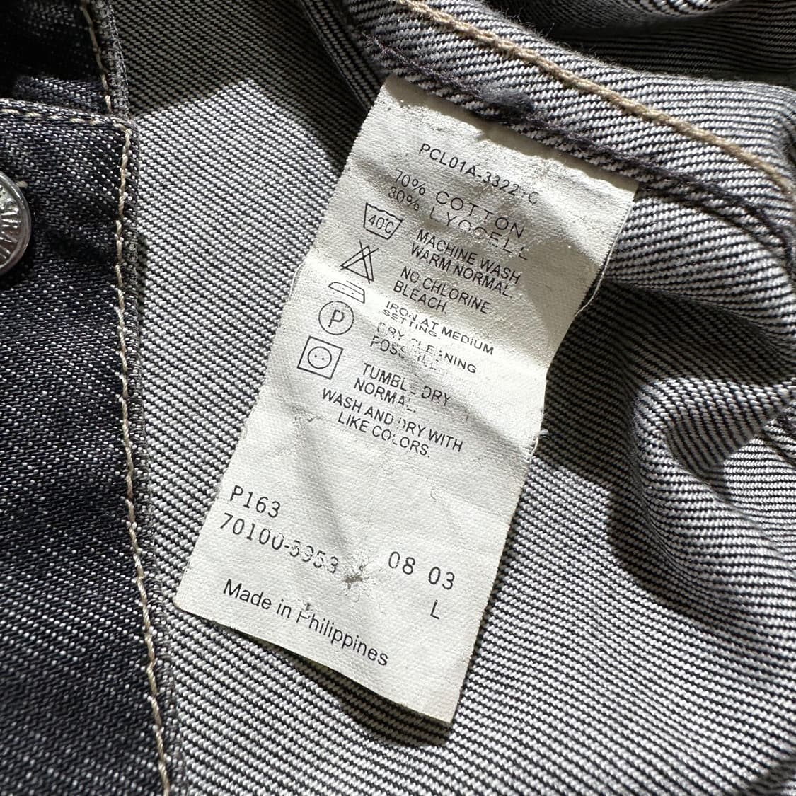 리바이스 엔지니어드 진 흑청 데님 트러커 자켓 상품이미지8