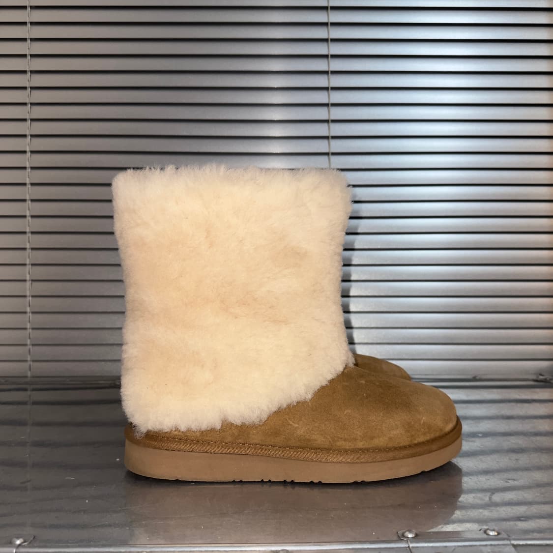 00s Y2K 희귀 폴드오버 퍼 커프 어그 부츠 풀박스 상품이미지6