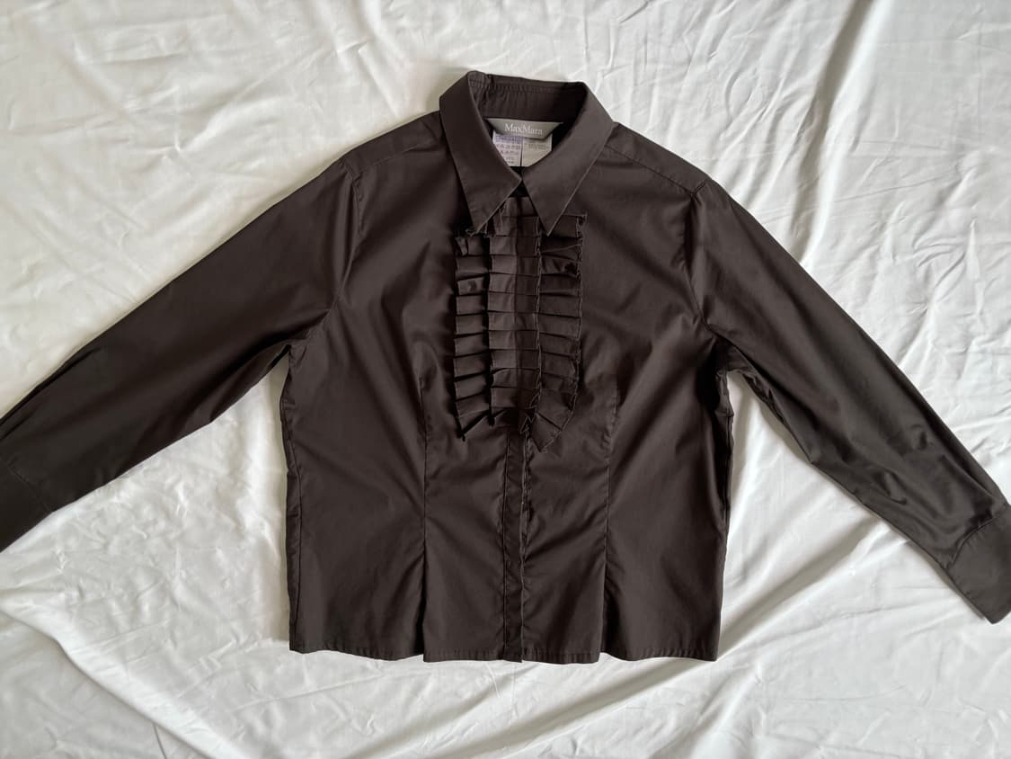 brown ruffle blouse, Max Mara 상품이미지1