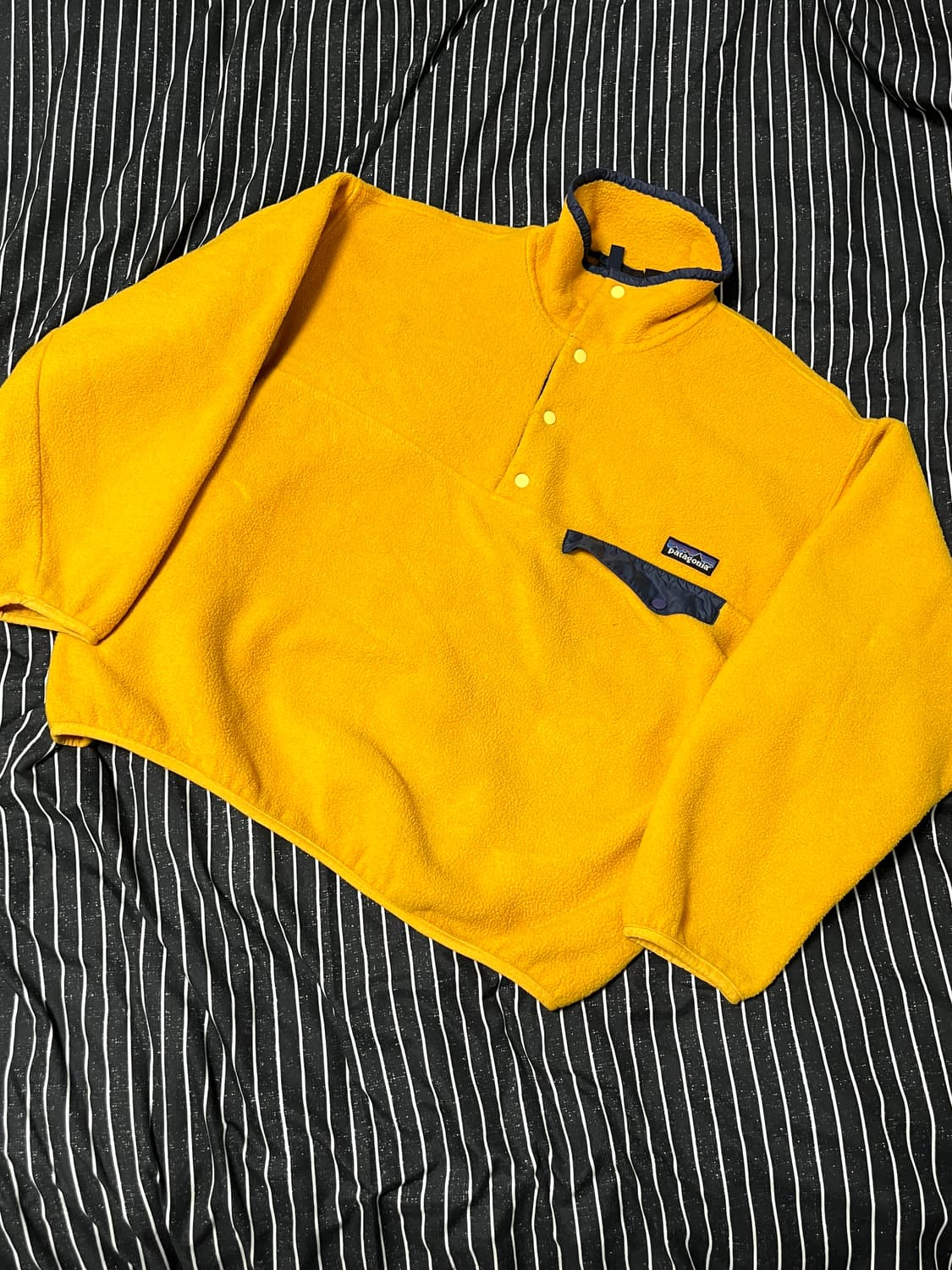 90s USA 파타고니아 신칠라 후리스 L 옐로우 상품이미지1