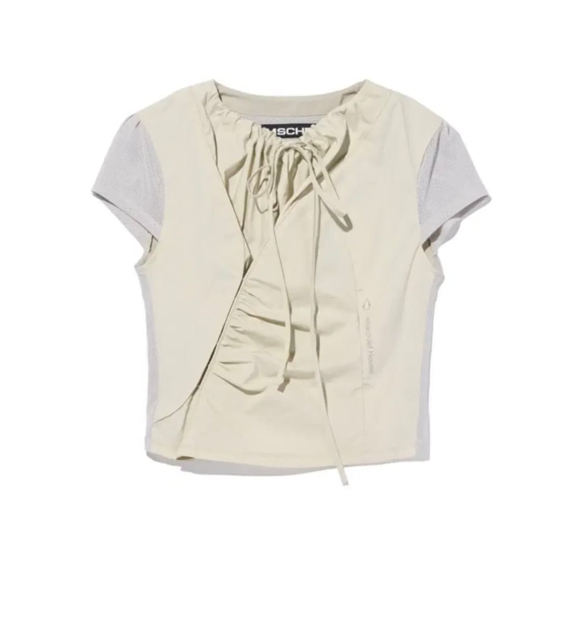 미스치프 사이드 후크 셔링 셔츠 베이지 s 상품이미지1