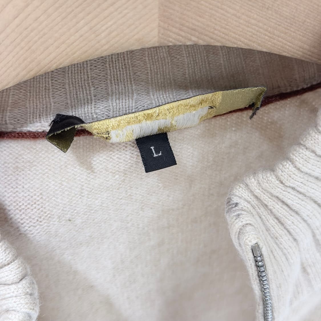 (A+/L) / 로로피아나 베이비 캐시미어 니트 집업 자켓 베이지 상품이미지5