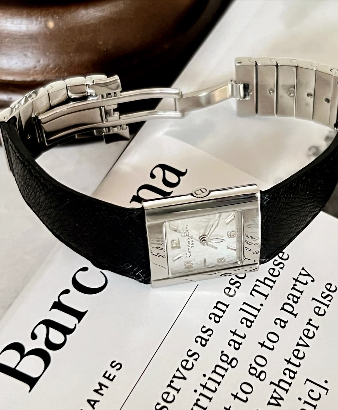 디올 리바 메탈 스퀘어 시계/정품감정 케어 상품이미지6