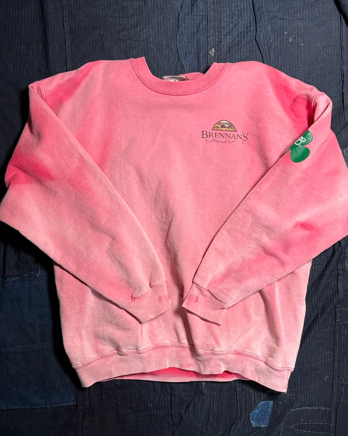 90‘s 헤인즈 Brennan's 그래픽 패디드 스웻셔츠 L(42-44) 상품이미지1