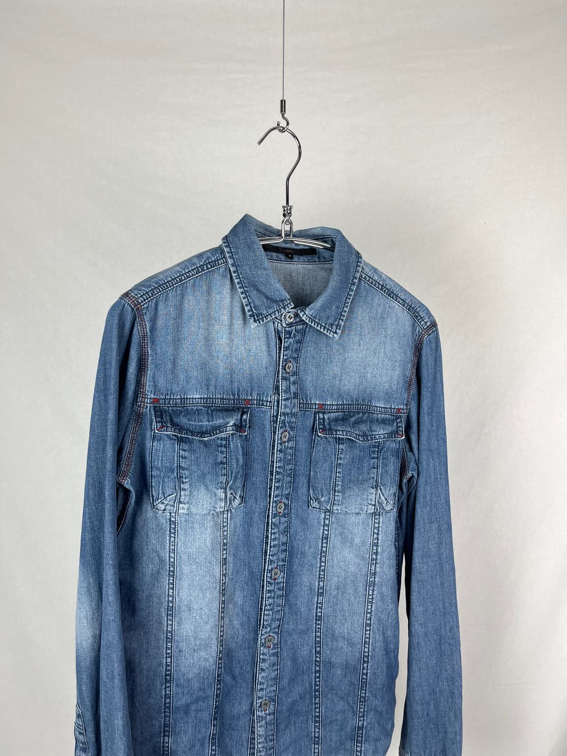 Vintage 레드 스티치 데님 셔츠 상품이미지2