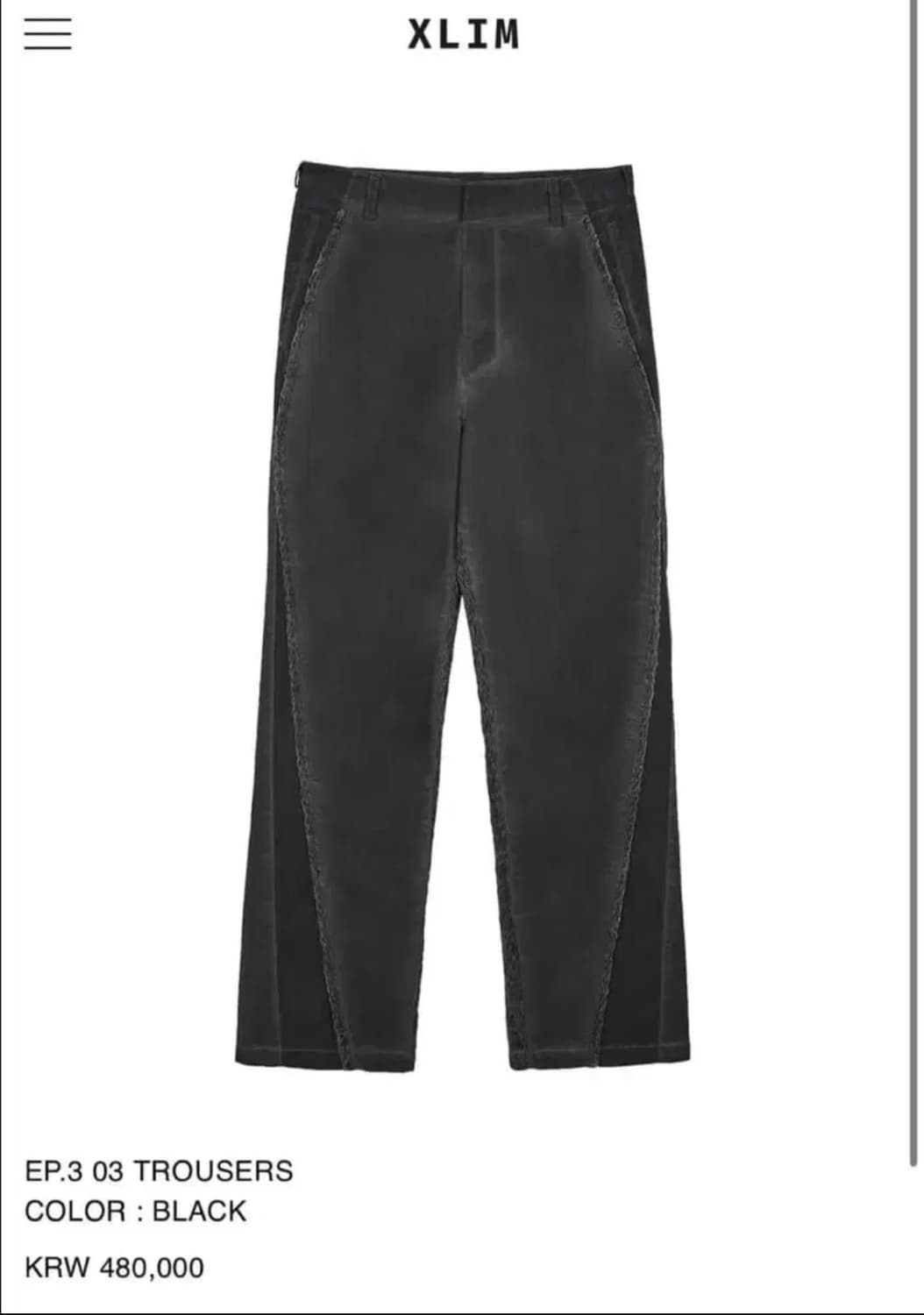 Xlim Ep.3 03 trousers 2size 상품이미지1