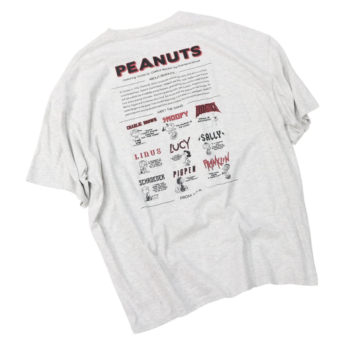 프리릭스 스토어 x 피너츠 스누피 백프린팅 티셔츠 (L) 상품이미지1
