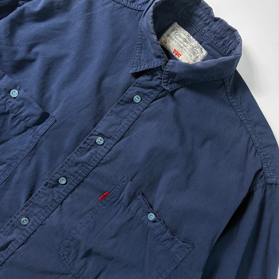 Levi's  리바이스 90,s 레드탭 코튼 네이비 셔츠  상품이미지2