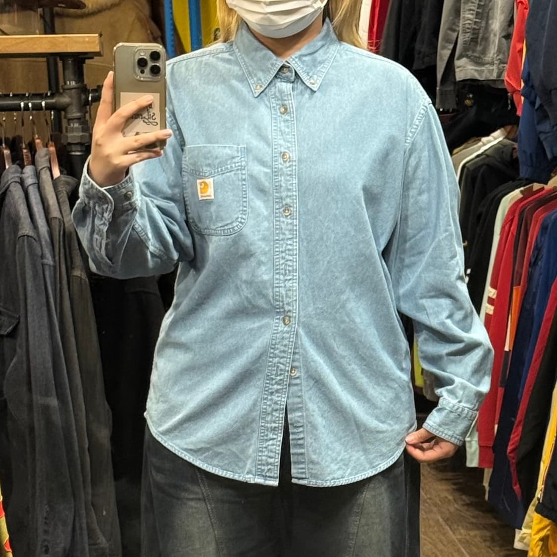 [HI] 칼하트 긴팔 데님셔츠 스카이 블루  상품이미지2