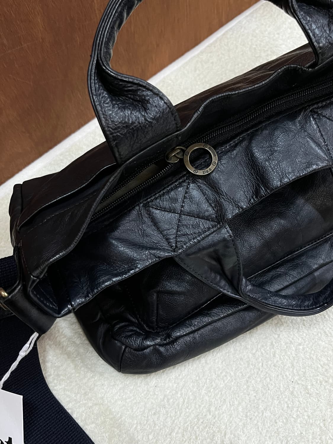 SSAMZIE 천연 소가죽 포켓 백 상품이미지6