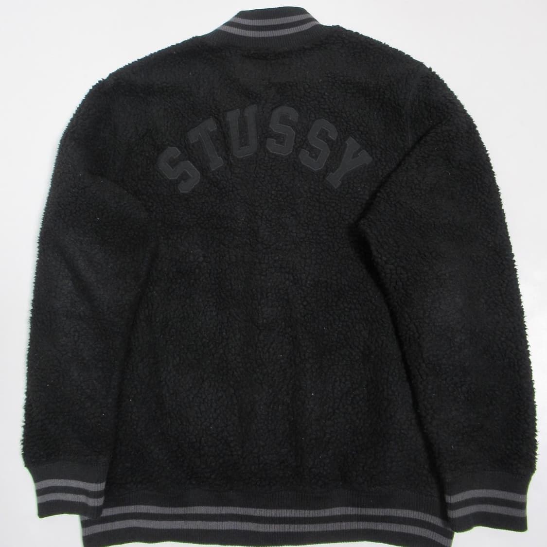 스투시 S로고 플리스 바시티 자켓 블랙 상품이미지3