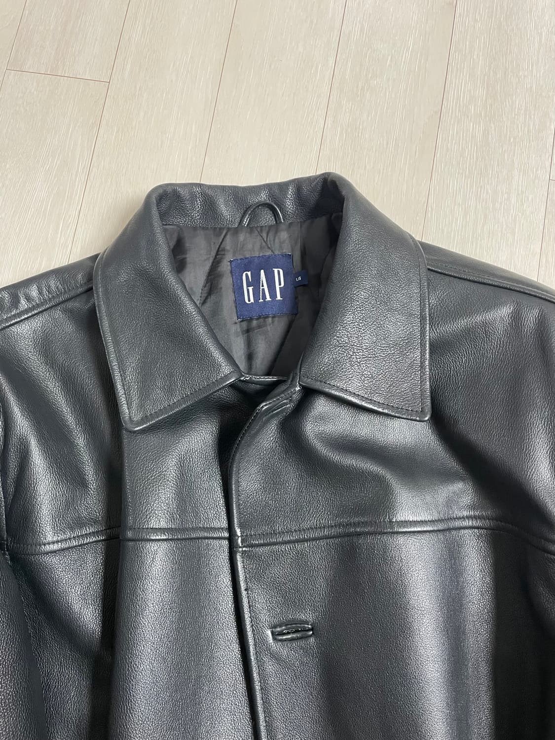 올드 갭 레더 카코트 L 상품이미지6