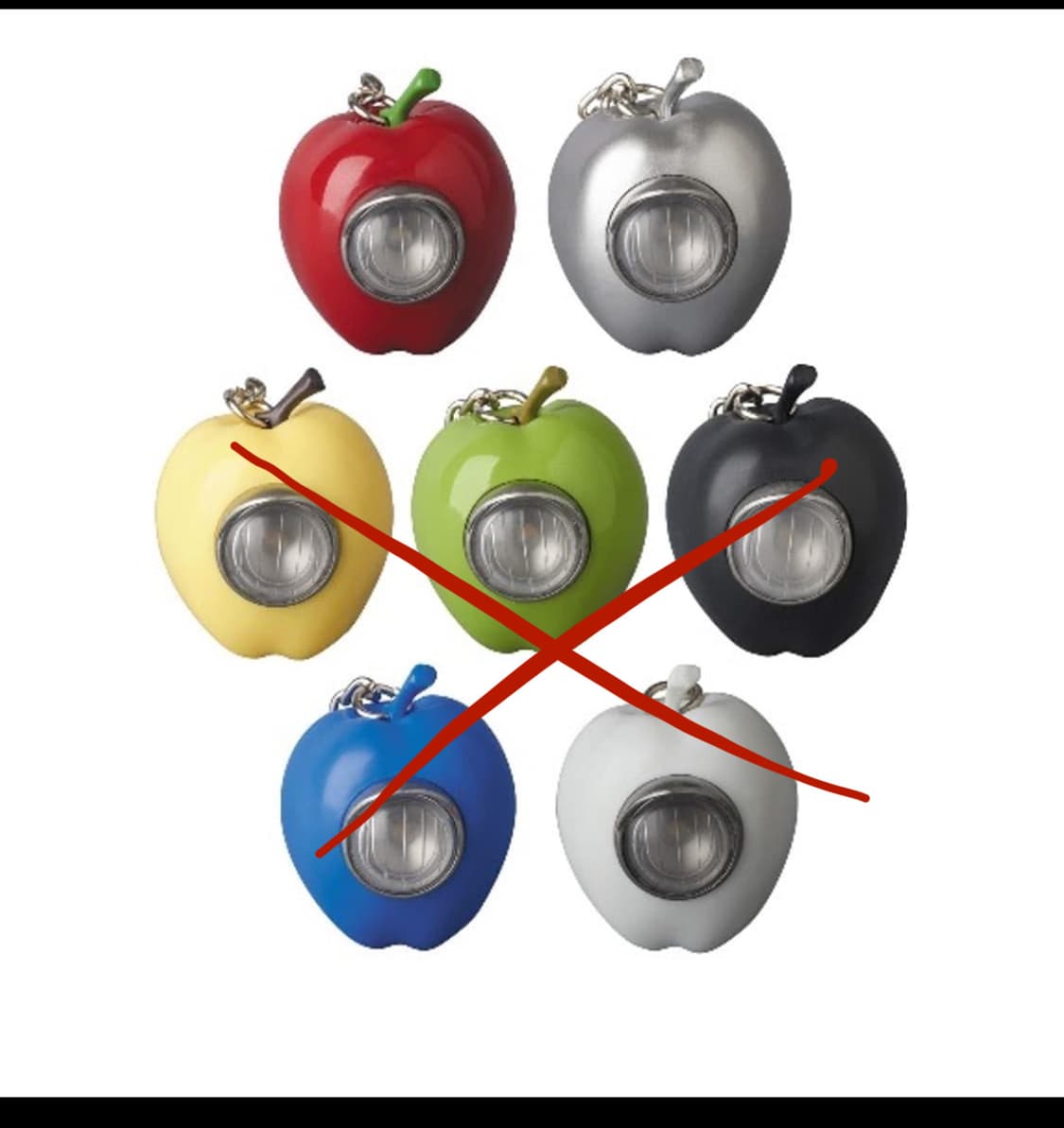 언더커버 메이콤토이 사과키링 레드 실버 상품이미지1