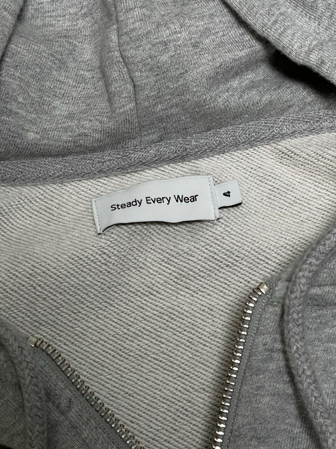 스테디 에브리 웨어 데일리 후드 집업 멜란지 그레이 상품이미지3