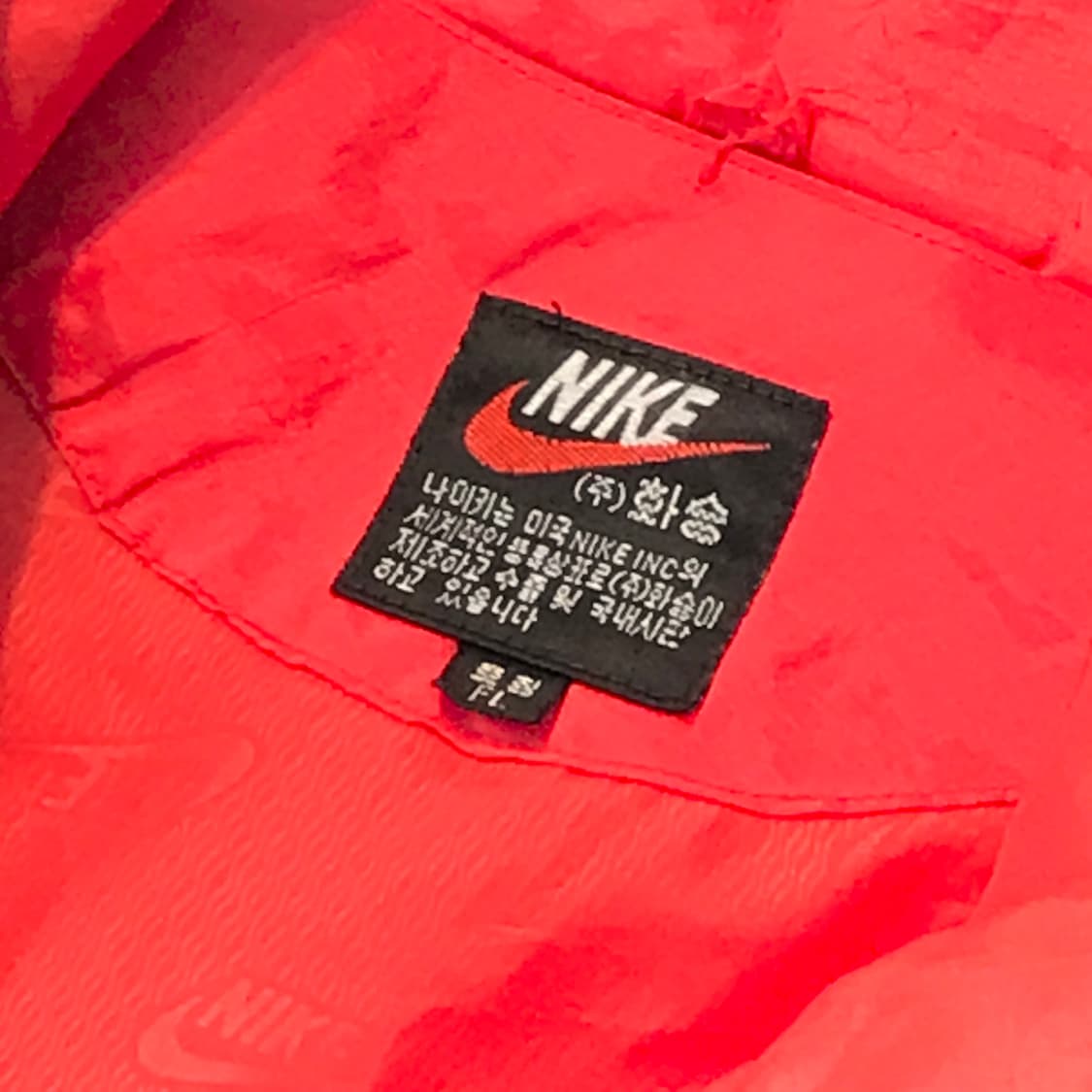80s 나이키 레드 컬러링 푸퍼 패딩 점퍼 남성 110 사이즈  상품이미지4