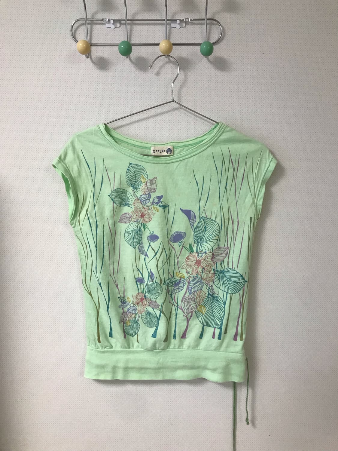 베이지 컬러 히피 하구미 잔꽃 프린팅 코디세트 상품이미지5