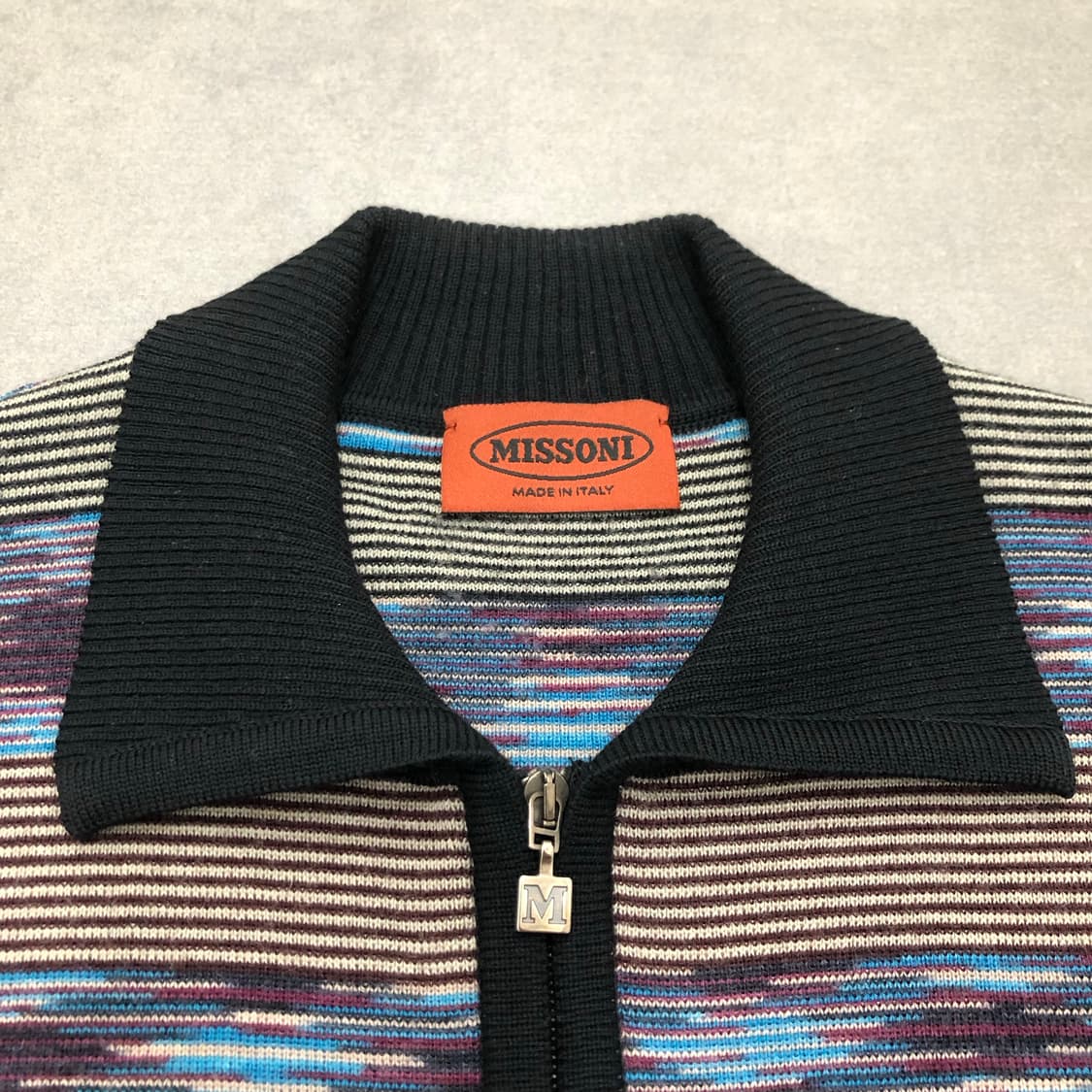 미쏘니 missoni 이태리 반집업 긴팔 카라 니트 스웨터 50 상품이미지2