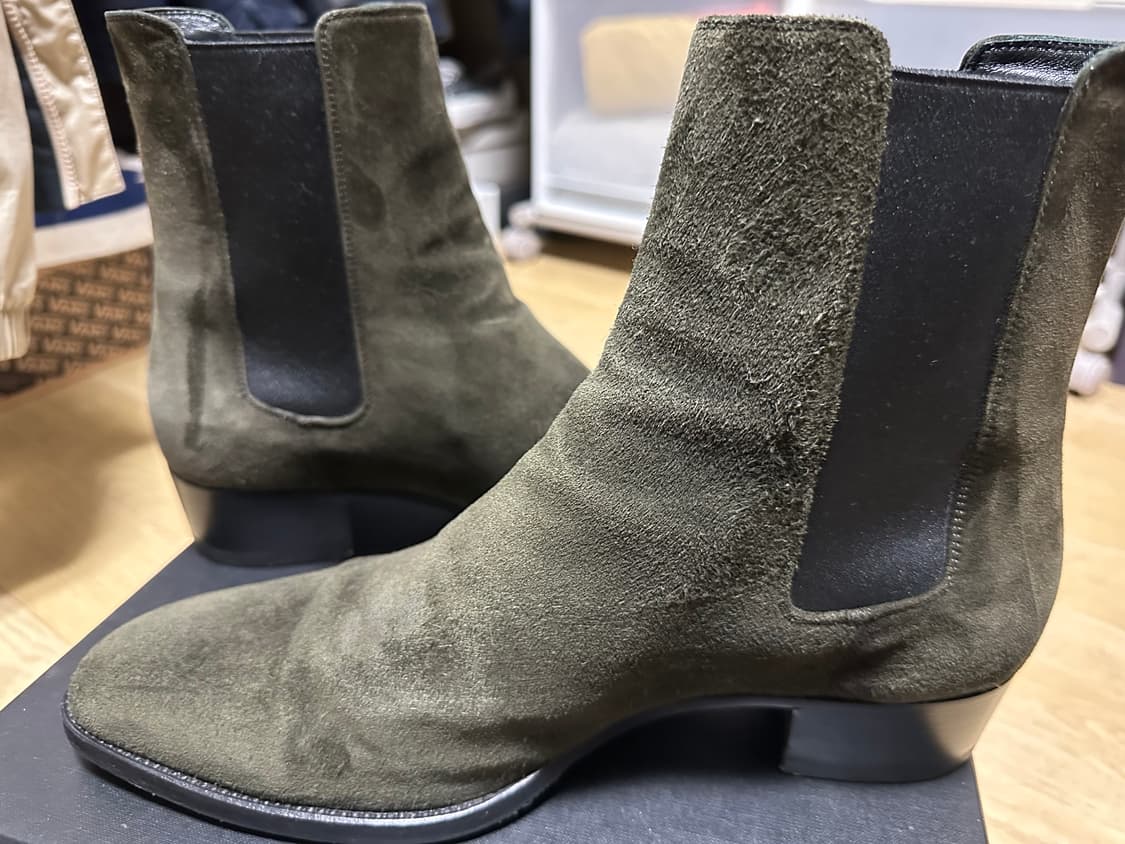 (42)생로랑 와이어트 40 다크그린 스웨이드 상품이미지4