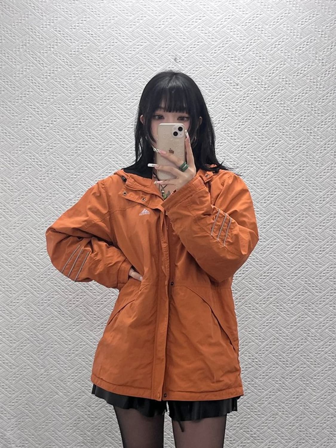 아디다스 올드스쿨 레트로 00s 오렌지 바람막이 자켓 105 C11520 상품이미지2