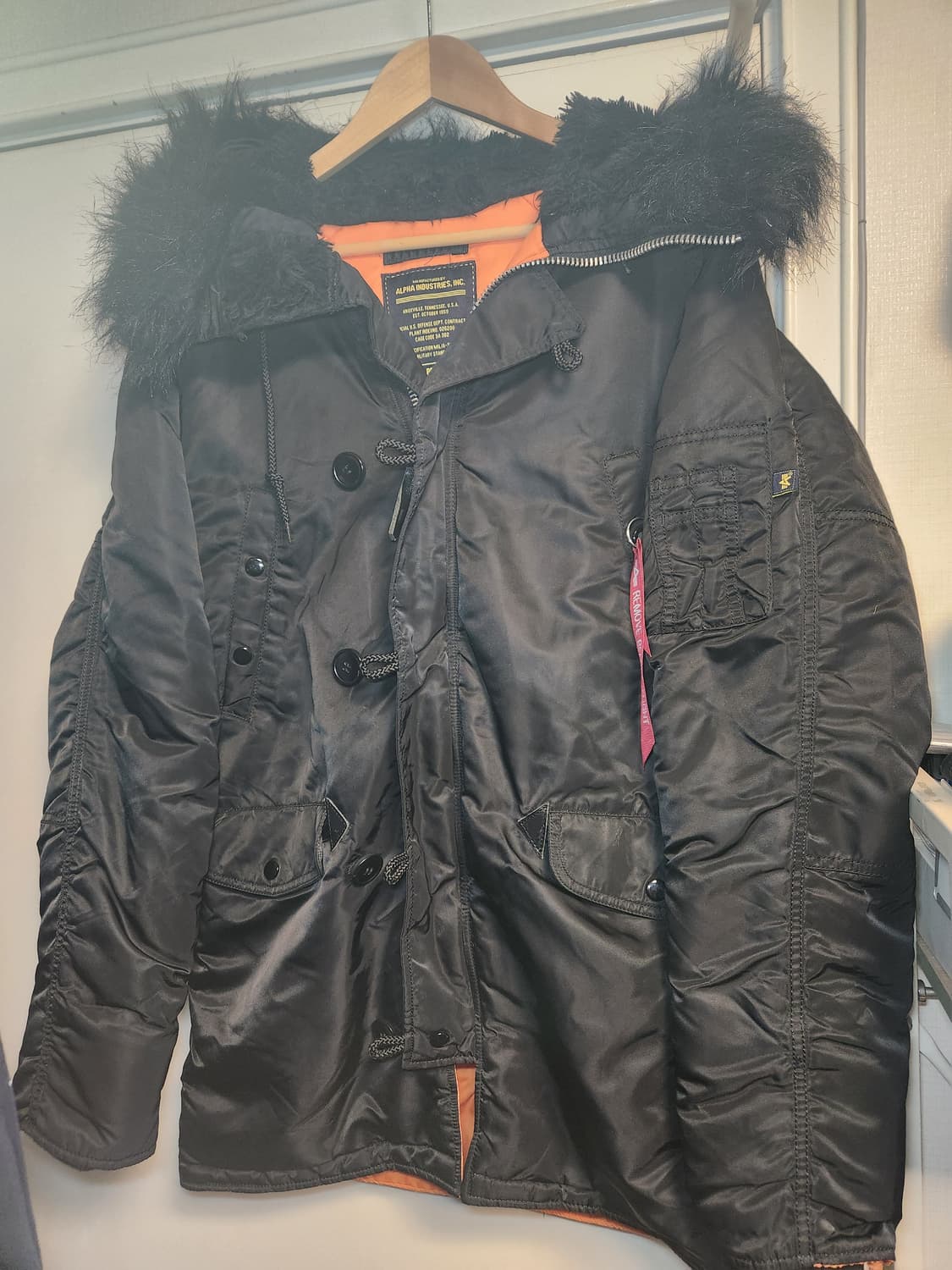 알파인더스트리 N-3B 블랙 파카 M 상품이미지1