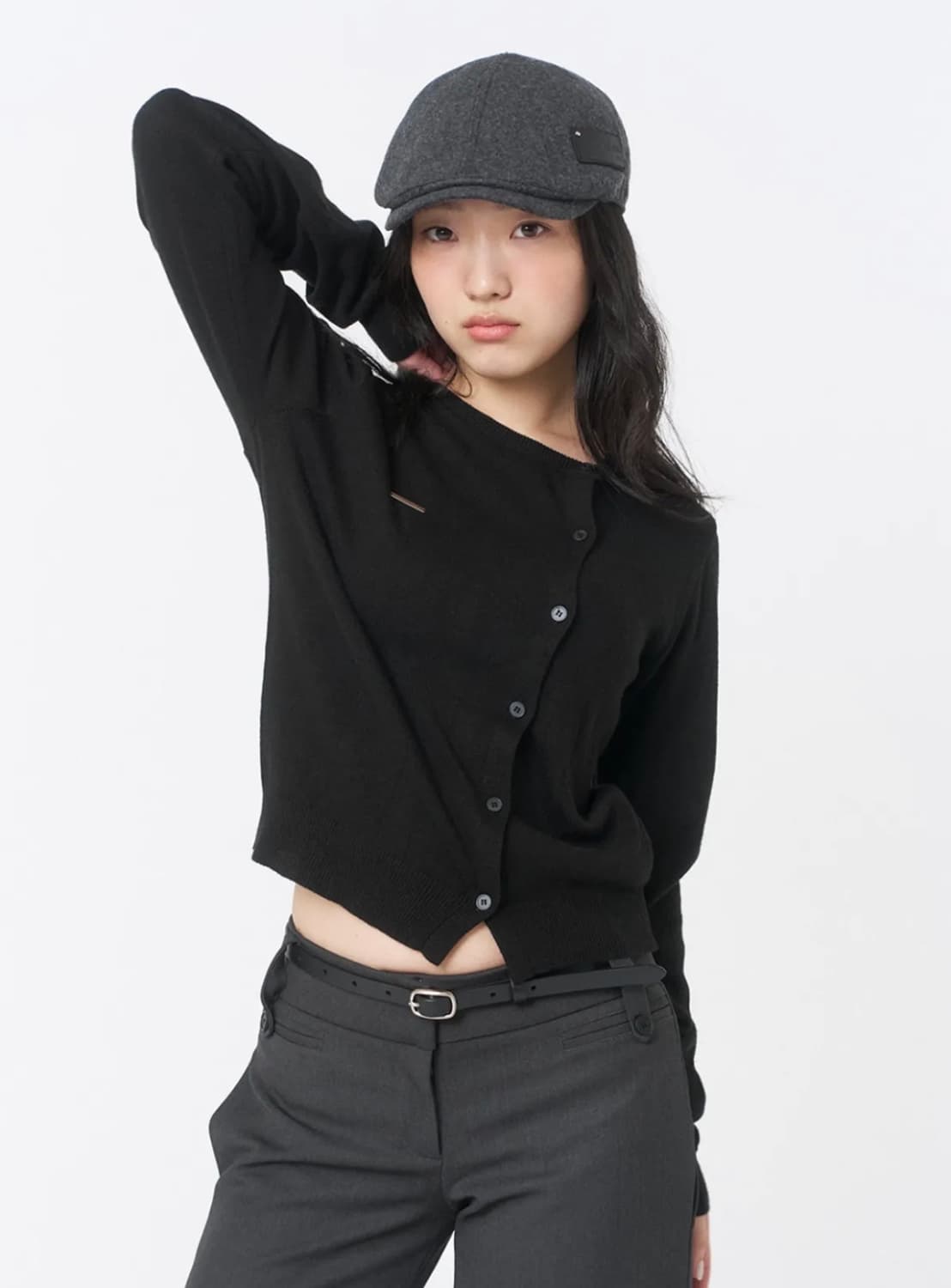 미세키서울 언발 가디건 unbalaced knit cardigan 상품이미지2