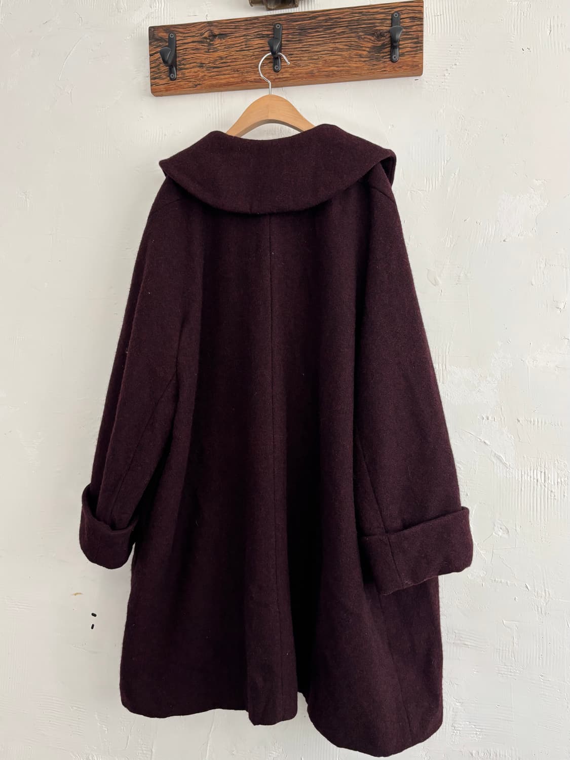 Comme des Garcons 꼼데가르송 96‘s 버건디 울 코트 상품이미지8