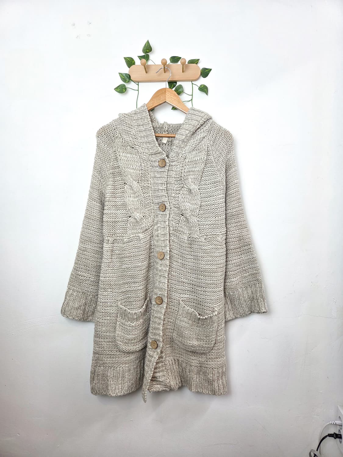 모리 니트 후드 원피스 상품이미지1