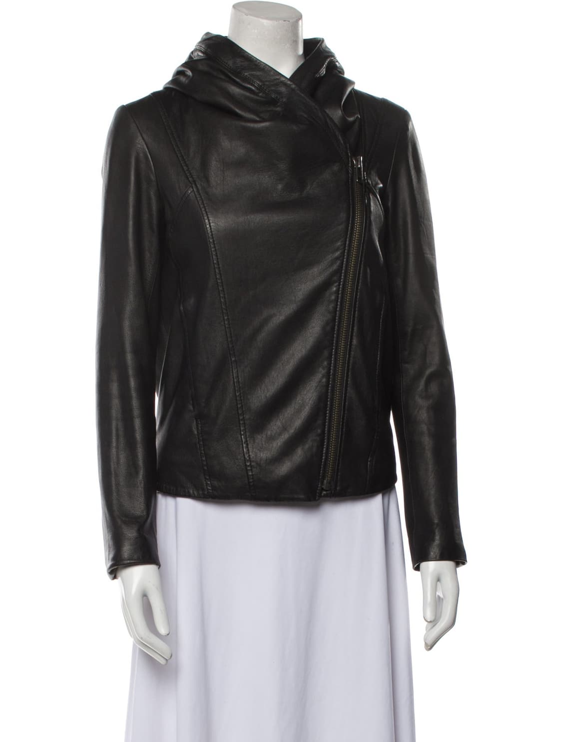 헬무트랭 램스킨 비대칭 라이더자켓 상품이미지2