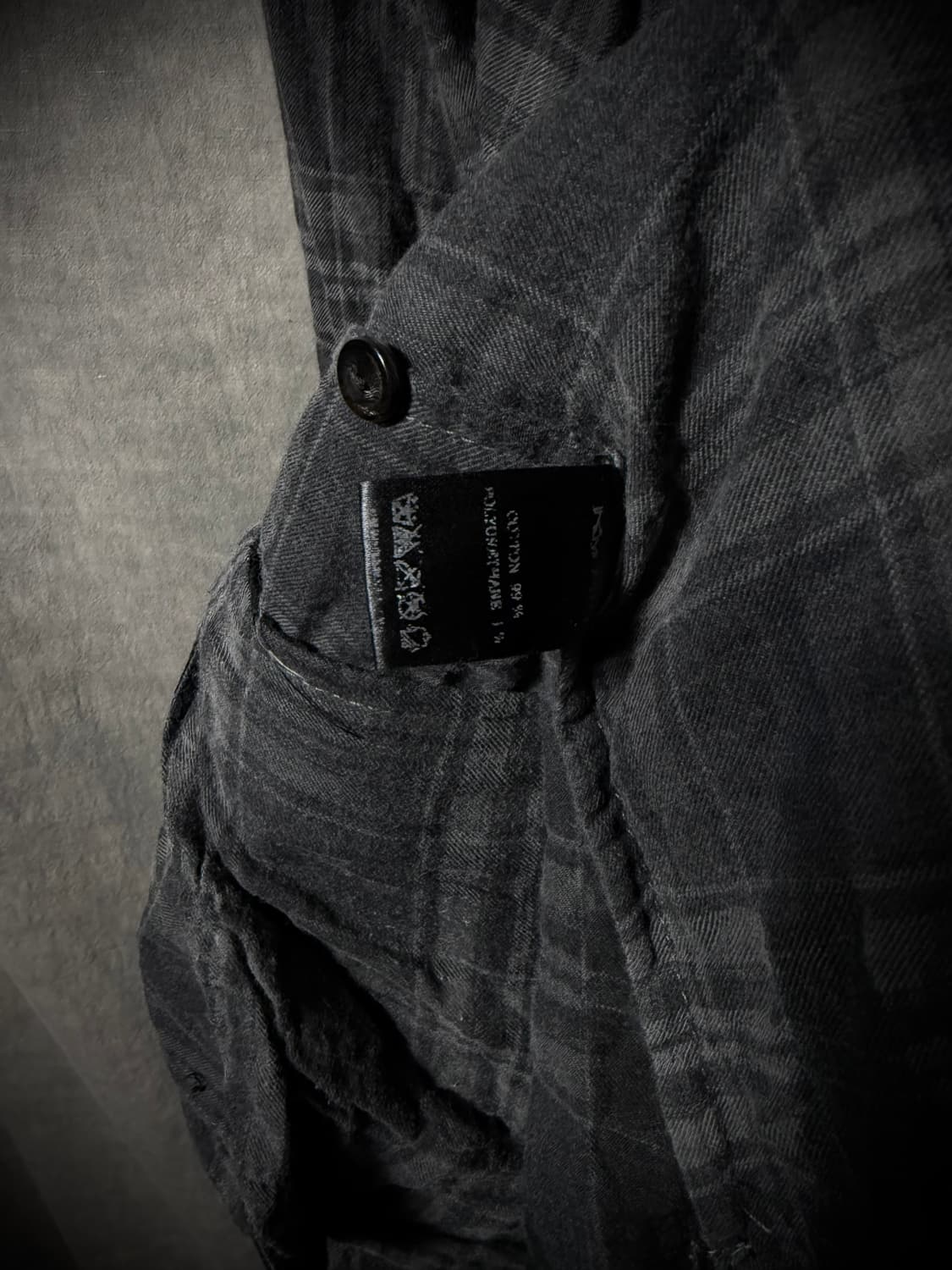 KMRii Distressed Plaid Long Shirt  상품이미지10