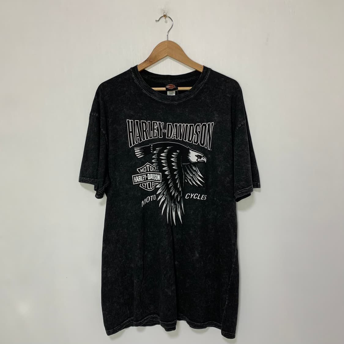 할리데이비슨 빈티지 워싱 프린팅 반팔 티셔츠 XL 남녀공용 차콜 상품이미지1