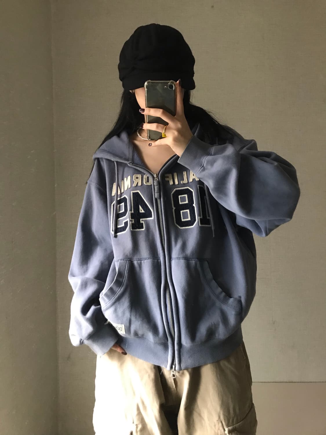 후아유 오버핏 후드집업 상품이미지2