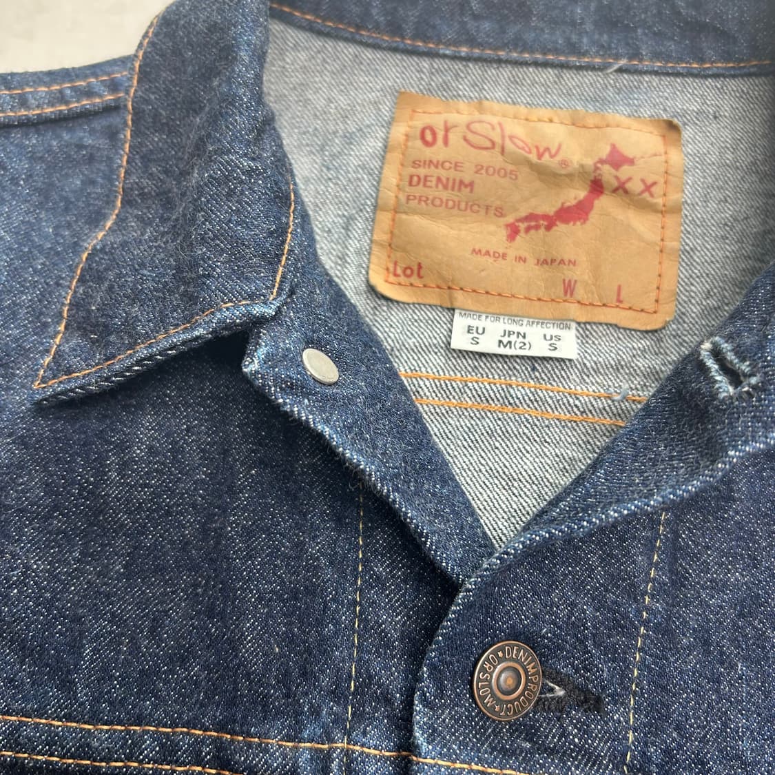 오어슬로우 3세대 타입3 데님 자켓 M 상품이미지5