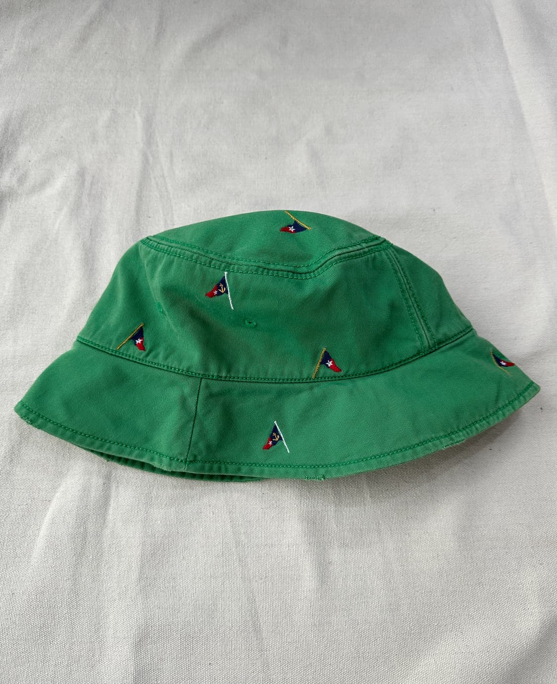 폴로 랄프로렌 요트 플래그 자수 버킷햇 그린 L/XL 상품이미지1
