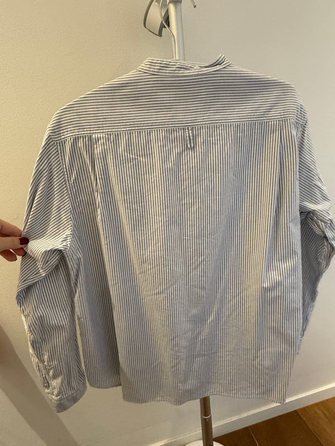 DANTON Stripe Henley Neck Shirt 36 상품이미지4