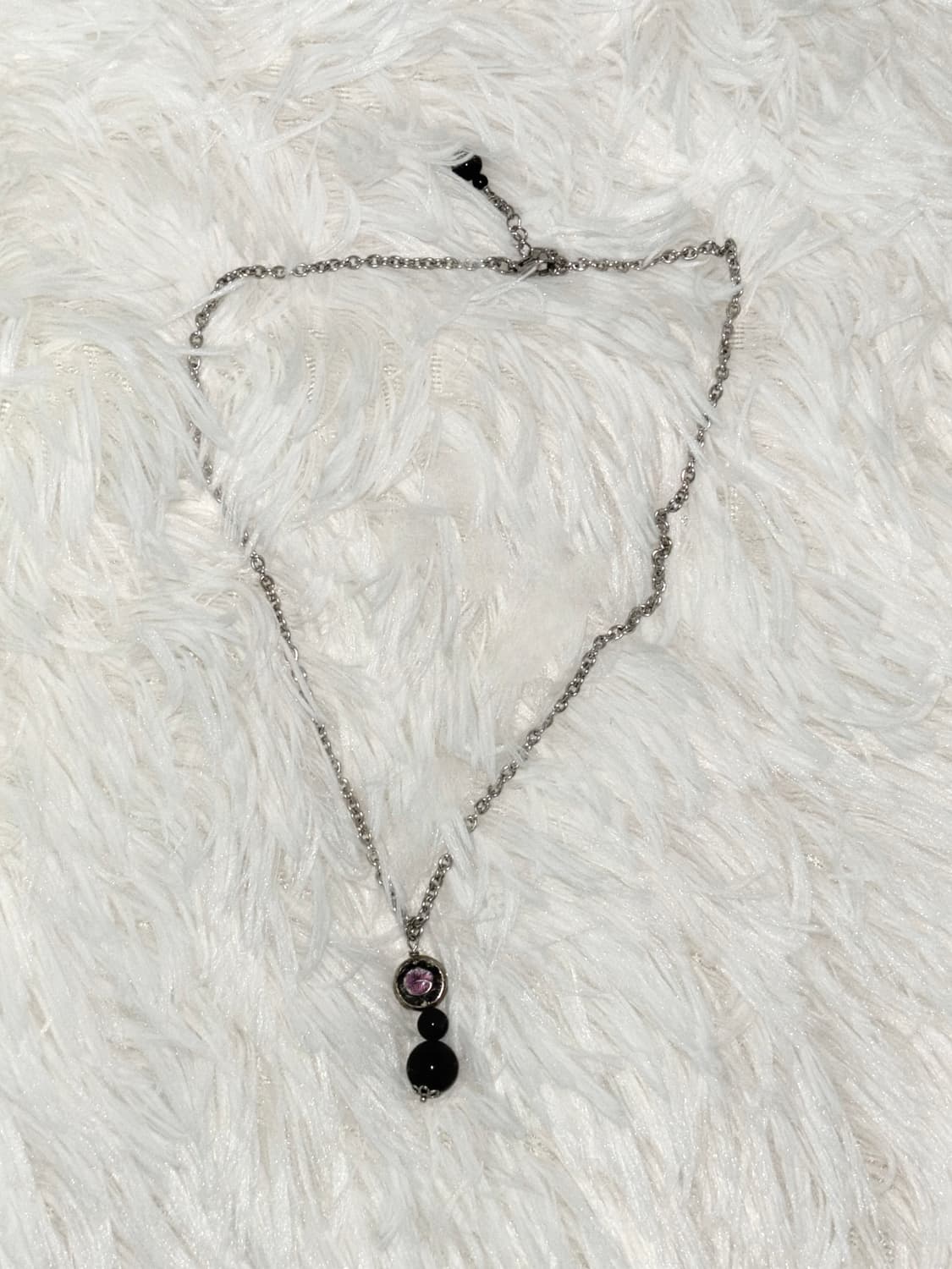 오리엔탈 블랙 원석 연꽃 목걸이 상품이미지3