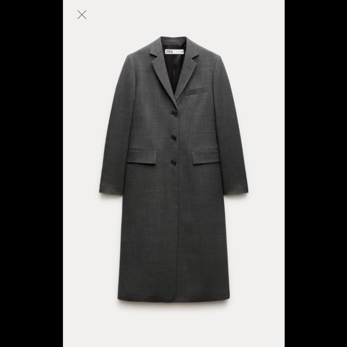 zara 자라 테일러링 울 블렌드 프록 코트 ZW 컬렉션 (새상품) 상품이미지8