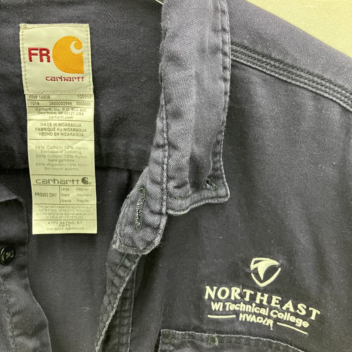 칼하트 FR 네이비 긴팔 셔츠 상품이미지3