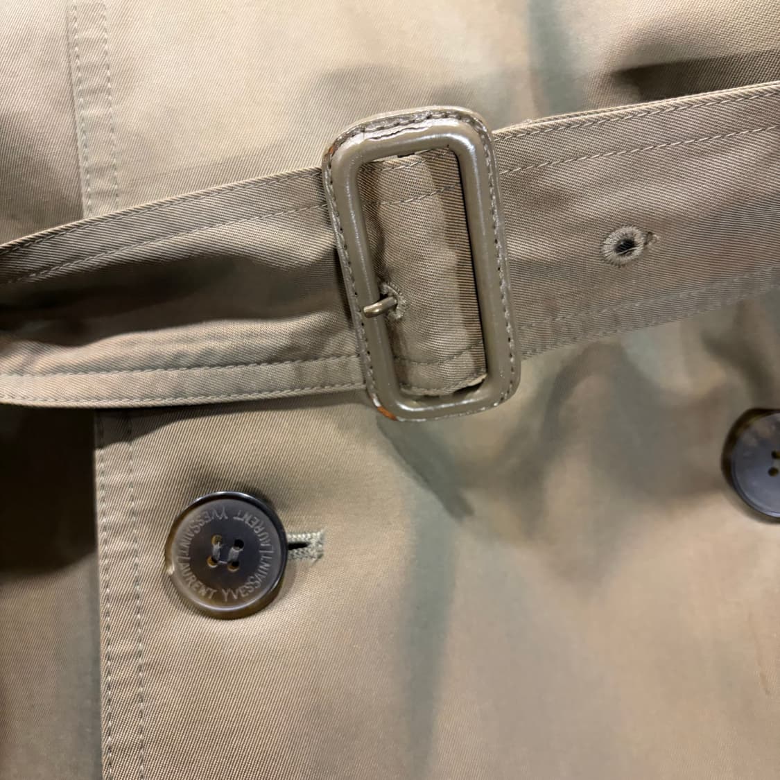 [100] 93s 입생로랑 뿌르 옴므 카키색 트렌치코트 C971 상품이미지5