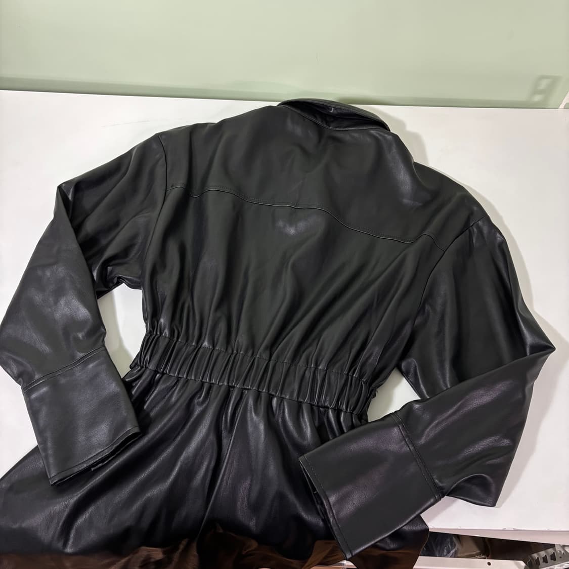우먼S 자라 블랙 로브 셔츠 가죽자켓 상품이미지3